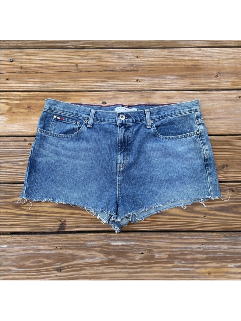 Tommy Hilfiger Blue Denim Cutoff Shorts